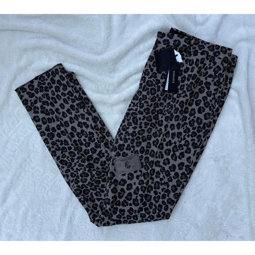 Versace Leopard Print Pants